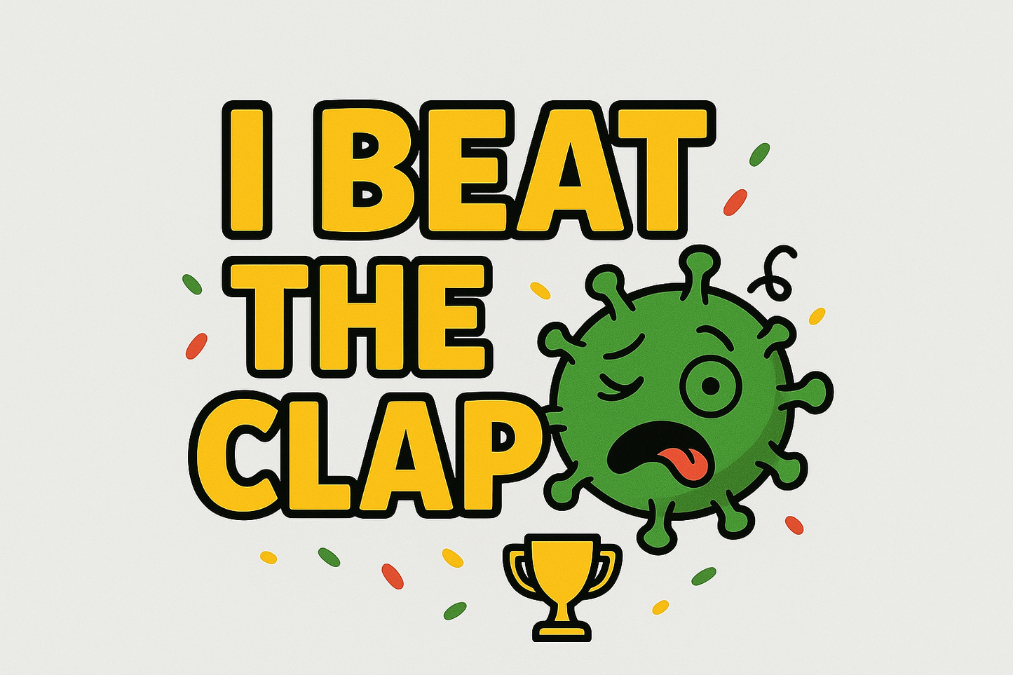 I Beat The Clap Stainless steel water bottle with a straw lid