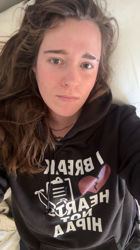 I Break Hearts Not HIPAA Unisex Champion hoodie